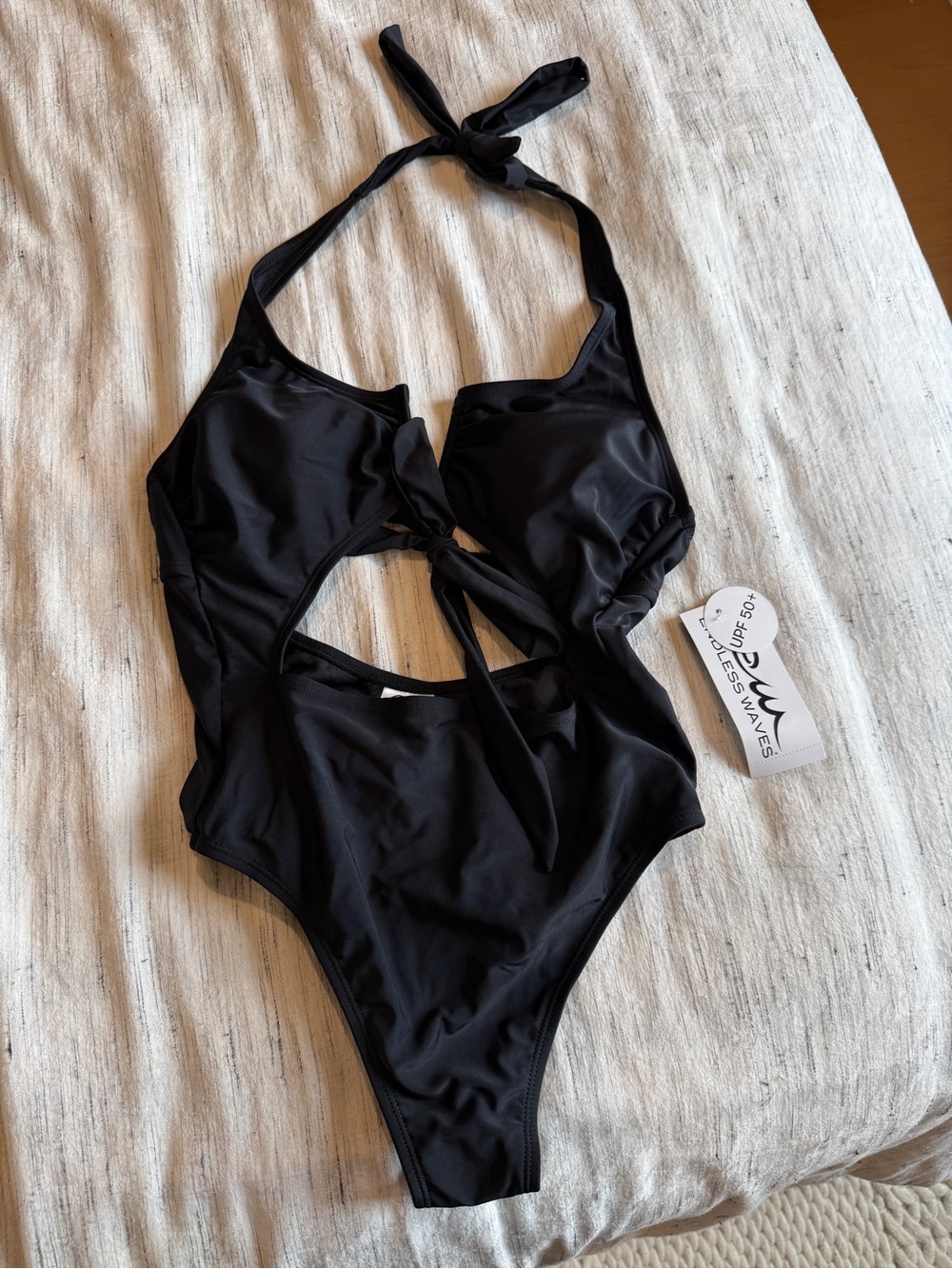 Black one piece swimsuit